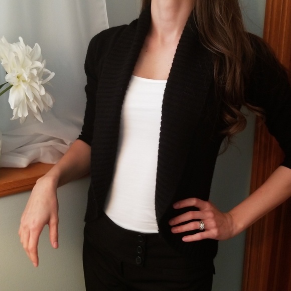 Iz Byer Sweaters - IZ BYER, black knitted cardigan!